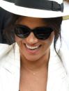 <p>Meghan has quite the collection of symbolic yet simple gold necklaces. She wore a tiny "A" necklace to Wimbledon in 2019 as a nod to her son, Archie. <br></p>