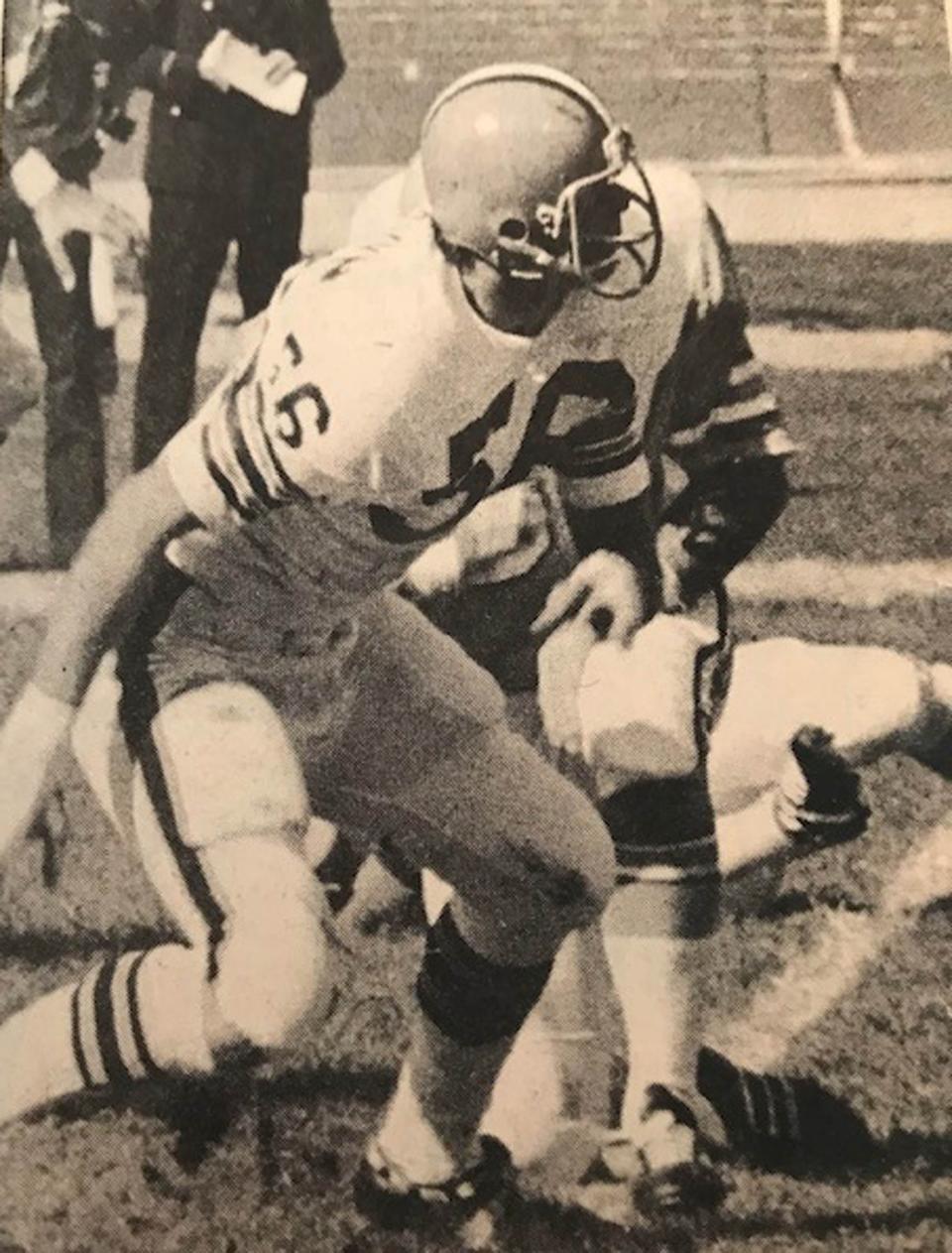 Titusville native and former Edinboro University football star Jim Romaniszyn played two seasons as a reserve linebacker for the Cleveland Browns in the mid-1970s. The former McDowell boys basketball coach died last Aug. 22 at age 71.