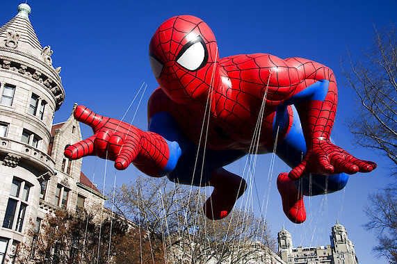 The crawling Spider-Man balloon is seen during the 2011 Macy’s Thanksgiving Day Parade in New York. Charles Sykes | Associated Press