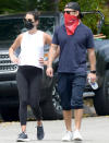 <p>Mom-to-be Lea Michele gets some fresh air with her husband, Zandy Reich, in L.A. on Tuesday. </p>