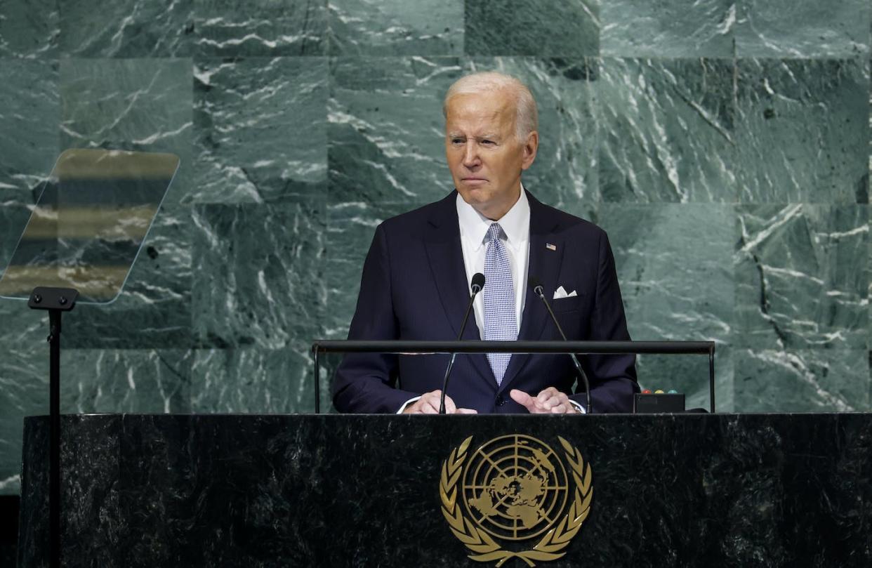 United nations or a return to new Cold War? <a href="https://www.gettyimages.com/detail/news-photo/president-joe-biden-speaks-during-the-77th-session-of-the-news-photo/1425945336?adppopup=true" rel="nofollow noopener" target="_blank" data-ylk="slk:Anna Moneymaker/Getty Images;elm:context_link;itc:0;sec:content-canvas" class="link ">Anna Moneymaker/Getty Images</a>