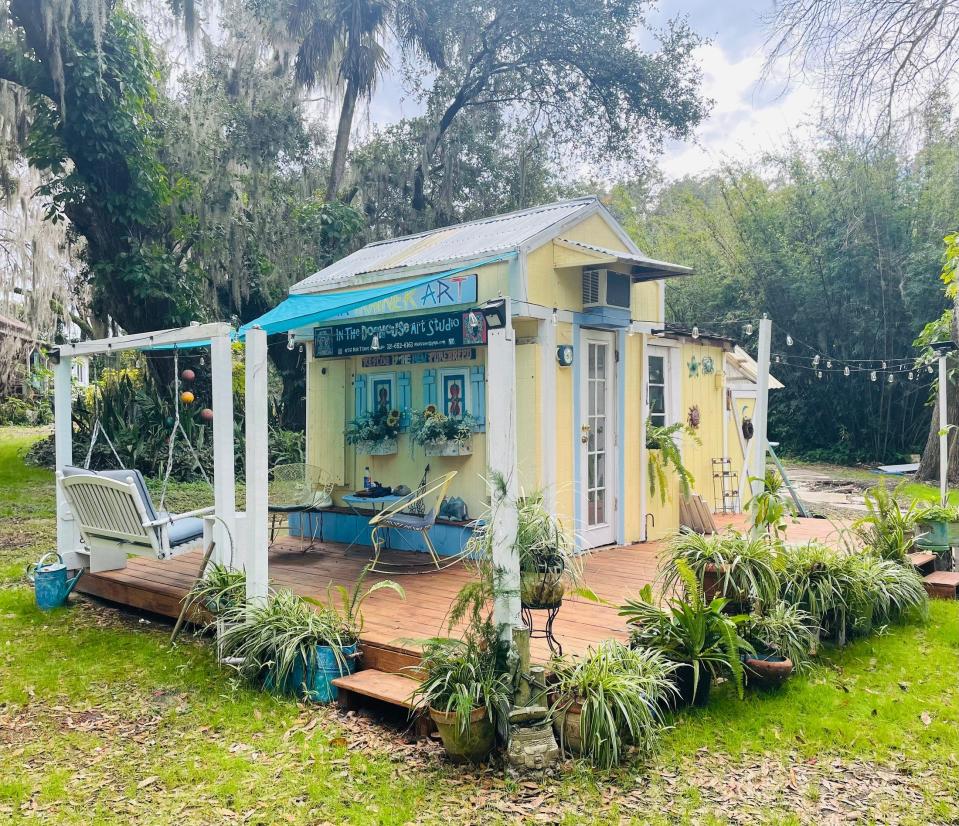 Crafted from donated and recycled materials, the compact dwellings at Max Trainer's Tiny House Art Village feature environmental responsibility and imaginative design. There will be an open house on Saturday, April 13 from 3 to 7 p.m. Visit inthedoghouseartstudio.com.