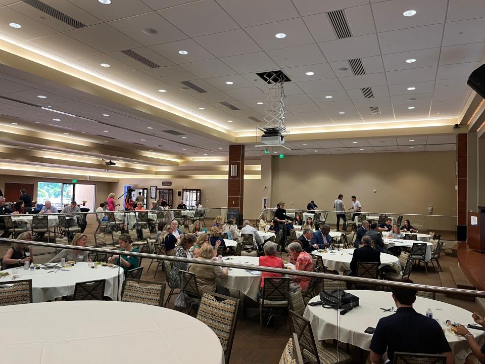 Collier County leaders gather for Opioid Summit organized by Naples Mayor Teresa Heitmann on March 8, 2023. Event was held at Telford Education Center.