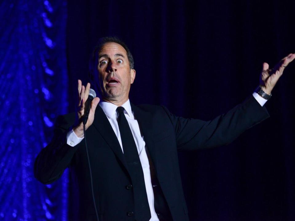 Jerry Seinfeld performs during Philly Fights Cancer: Round 4 at The Philadelphia Navy Yard in November 2018.  (Lisa Lake/Getty Images  - image credit)