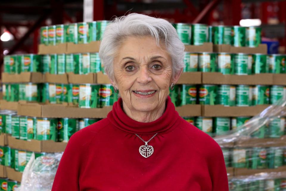 Beatriz B. Hanson, executive director of Coastal Bend Food Bank, poses inside the nonprofit Monday, Feb. 19, 2024.