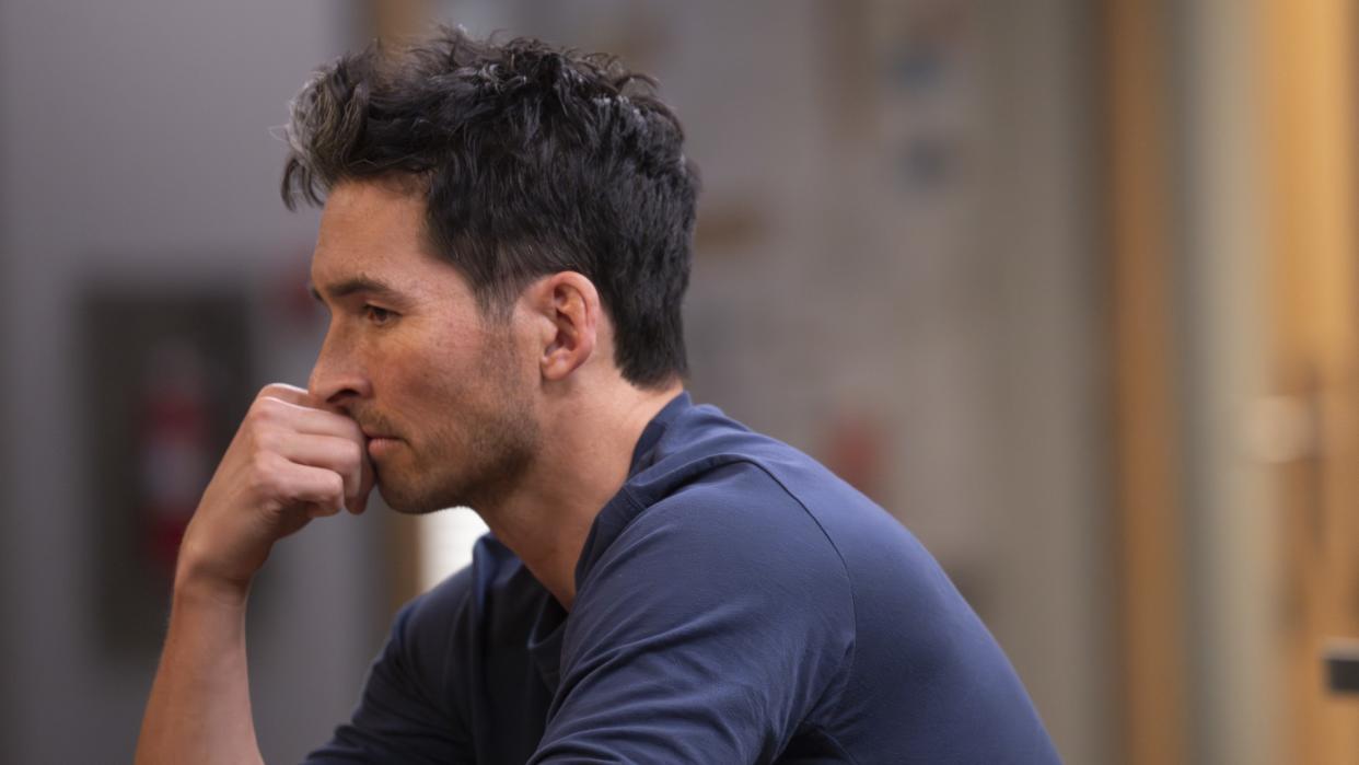  Jay Hayden thinking in Station 19 season 7. 