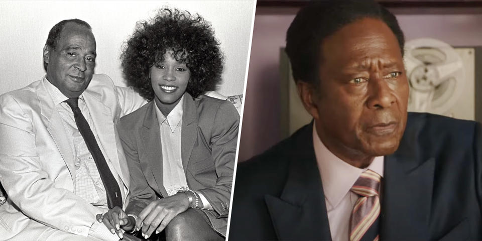 John Houston and Whitney Houston (L) and Clarke Peters (R). (WireImage, Sony Pictures)