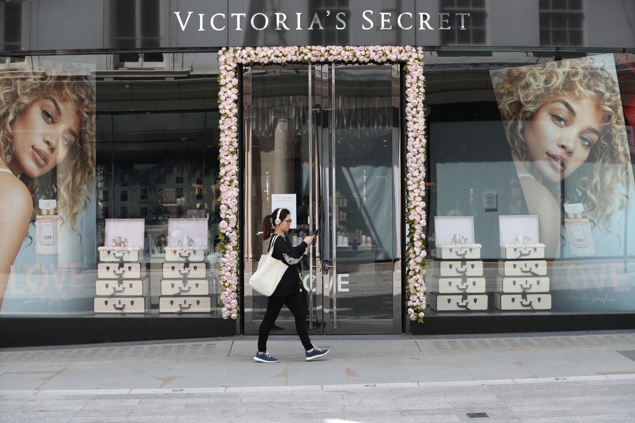 The Victoria's Secret store on New Bond Street, London, as the UK arm of lingerie brand, which runs 25 stores across the UK, has slipped into administration. (Photo by Jonathan Brady/PA Images via Getty Images)