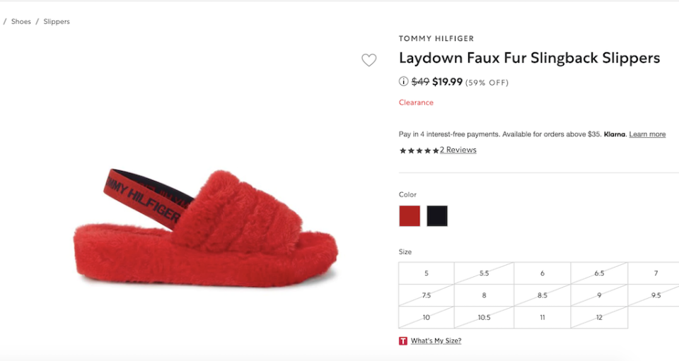 Tommy Hilfiger’s Laydown slide. - Credit: Saks Off Fifth