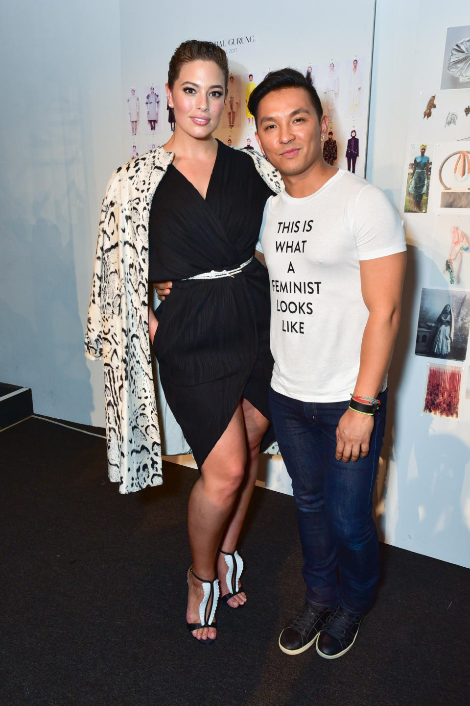 Ashley Graham and Prabal Gurung during his Fall/Winter 2017 NYFW show in February. (Photo: Getty Images)