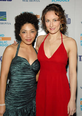 Jasika Nicole and Laura Benanti at the NY premiere of New Line Cinema's Take the Lead