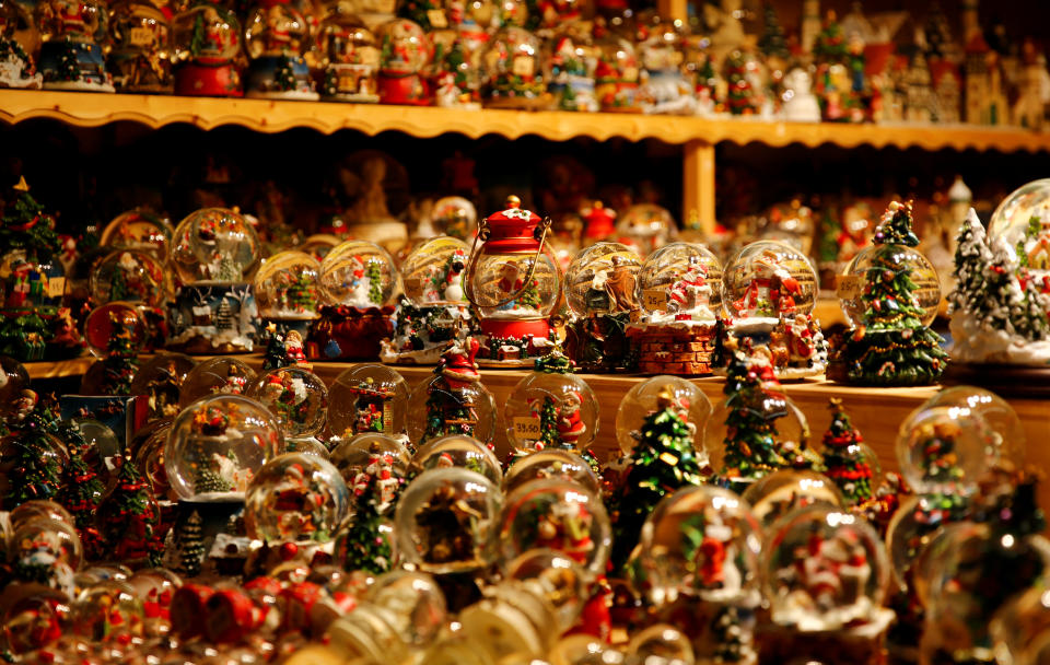 Christmas decorations are displayed at the Christmas market in Salzburg, Austria November 28, 2018.   REUTERS/Leonhard Foeger