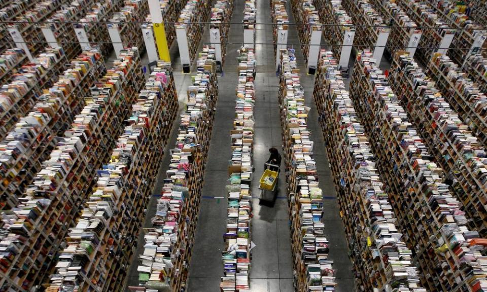 An Amazon warehouse in the US. Its arrival in Australia is likely to put pressure on local retailers to cut prices.