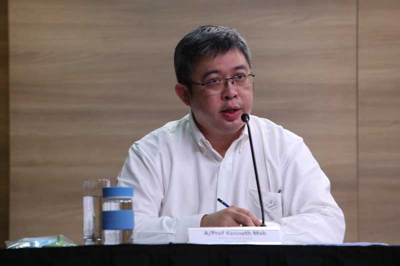 A/P Kenneth Mak, director of medical services at Singapore's Ministry of Health, addresses reporters at a virtual press conference on Friday, 8 May 2020. PHOTO: MCI