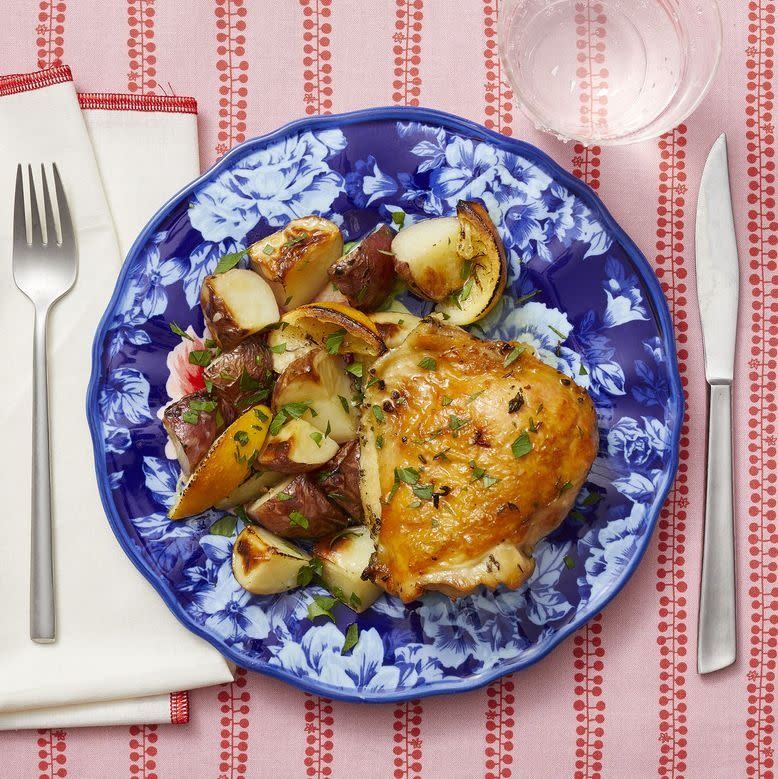 lemon thyme sheet pan chicken and potatoes