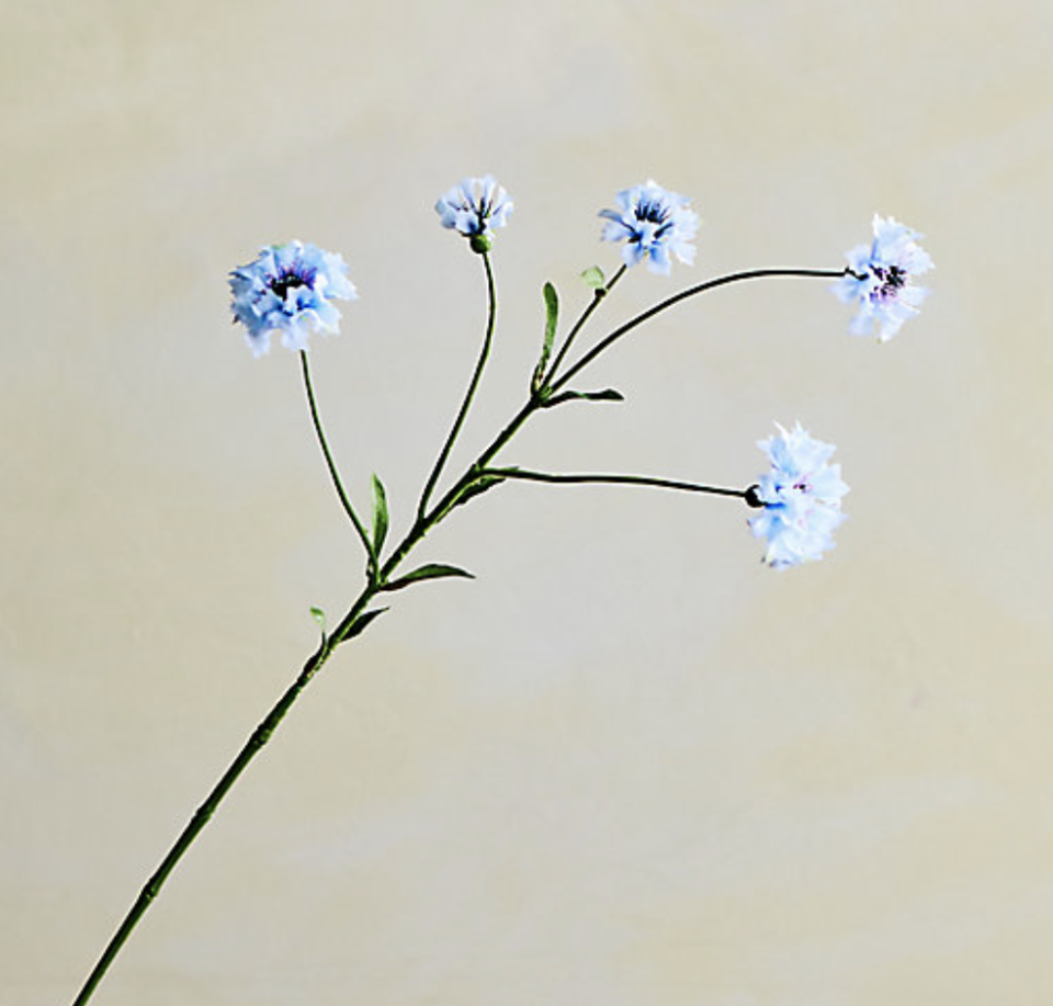 14) Faux Cornflower Stem