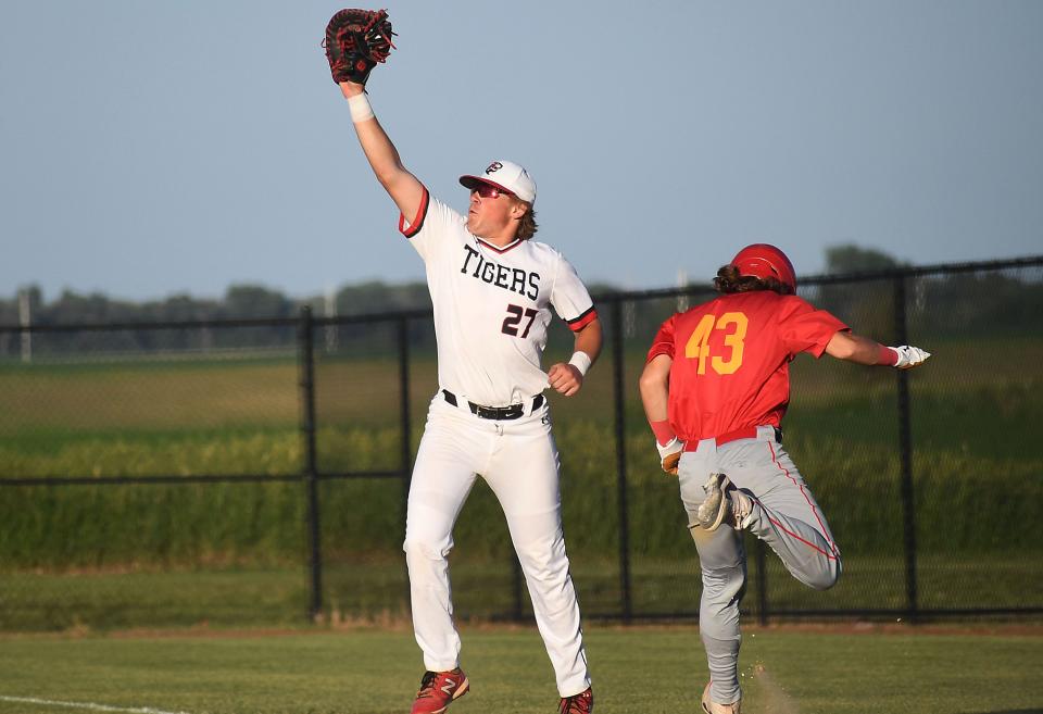 Eli Eldred hit .425 with 19 runs and 15 RBIs and went 4-1 with a 2.02 ERA on the mound for Gilbert to make the all-RRC first team in baseball as a junior.