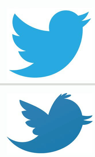 2006 bestand das Twitter-Logo noch aus einem kleinen Vögelchen samt Schriftzug. Dieser ist inzwischen weggefallen und der Vogel ist grafischer geworden.
