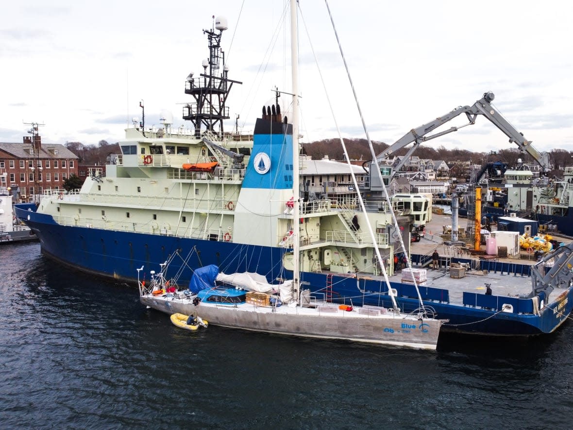 The Iris arrived at the Woods Hole Oceanographic Institution in Massachusetts dock in December after a three-week journey across the Atlantic. (Blue Observer - image credit)