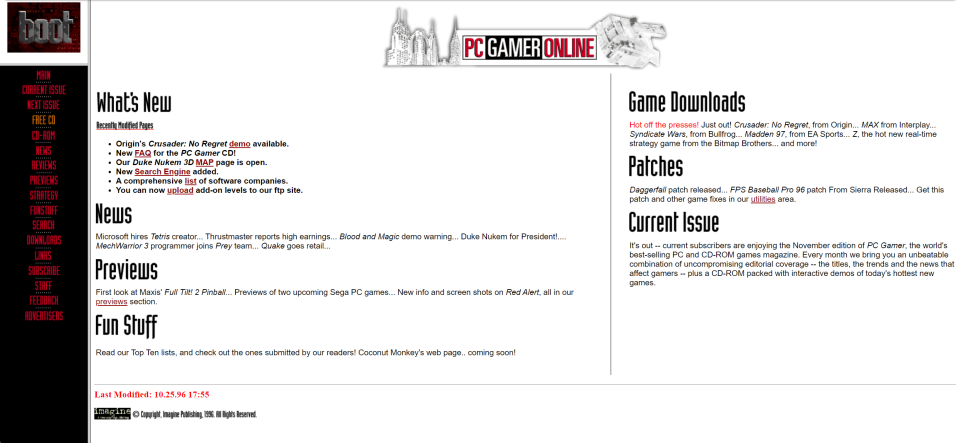 PC Gamer's website as of 1996.