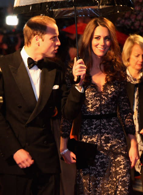 Kate, with her prince, at the War Horse premiere. It's good to be the birthday girl. (Ben Pruchnie/Getty Images)