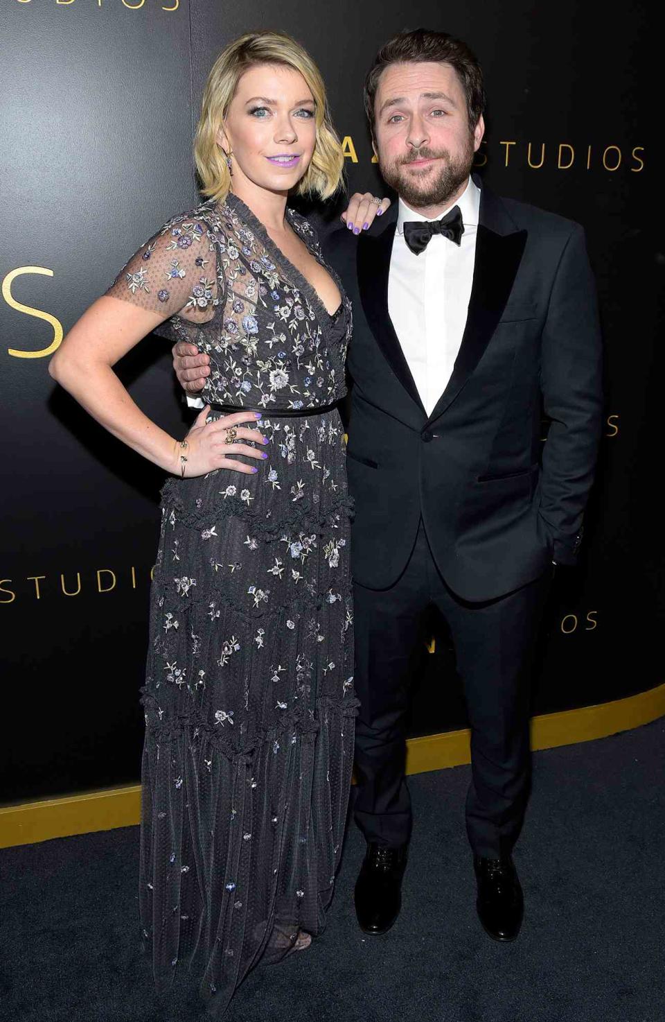 Mary Elizabeth Ellis and Charlie Day attend the Amazon Studios Golden Globes after party at The Beverly Hilton Hotel on January 05, 2020 in Beverly Hills, California