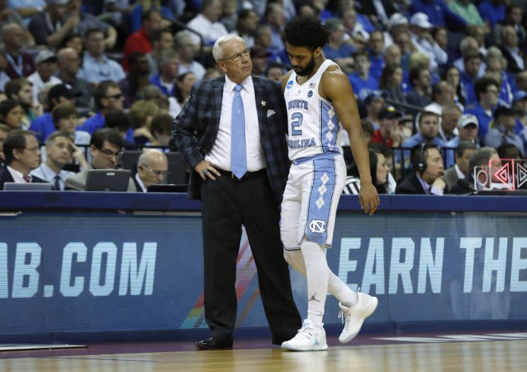 Joel Berry injured his ankle against Kentucky. (Getty)