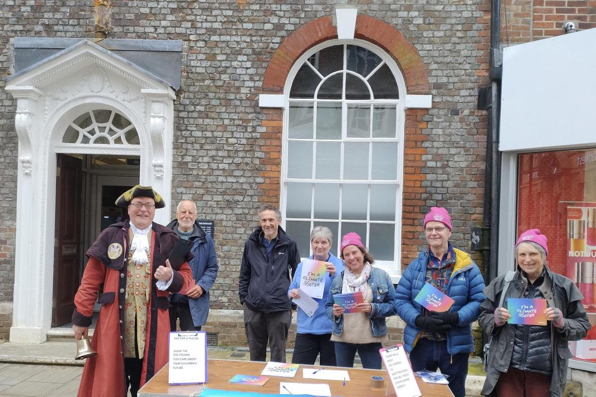 Campaigners on South Street in Dorchester <i>(Image: Greenpeace)</i>