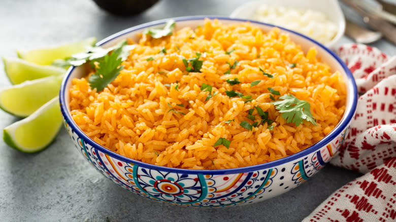 bowl of Mexican rice