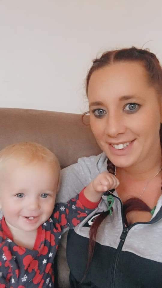 Mum Rebecca Hampton, 33, with Reggie (Picture: SWNS)