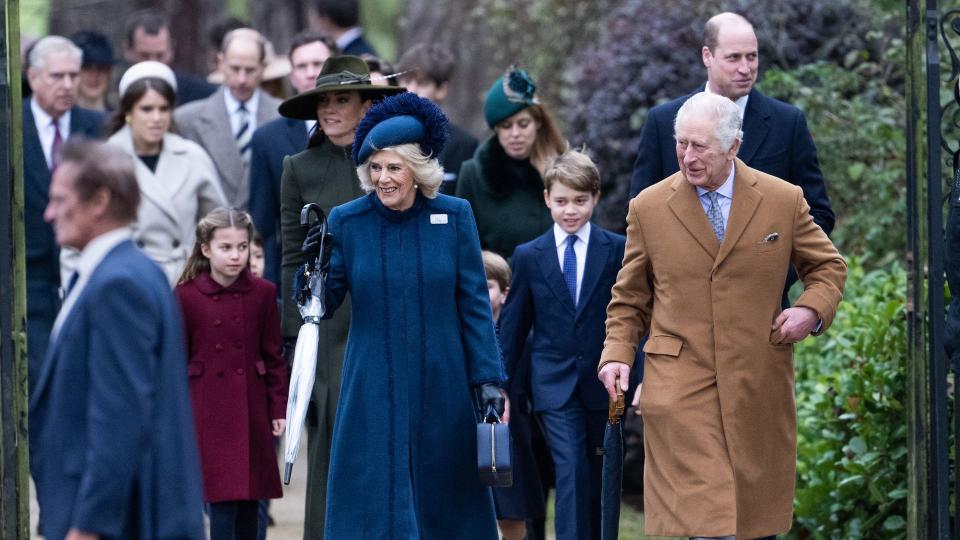 The royal family attend the Christmas Day service at Sandringham Church in 2022