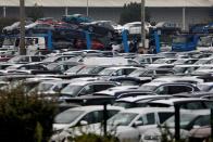 General view of the PSA Peugeot Citroen plant in Poissy, near Paris