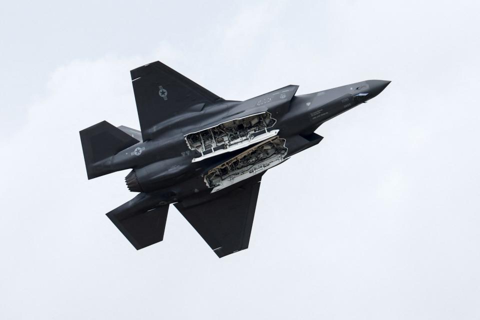 2023年6月20日法國巴黎航空展上的美製F-35戰機。路透社