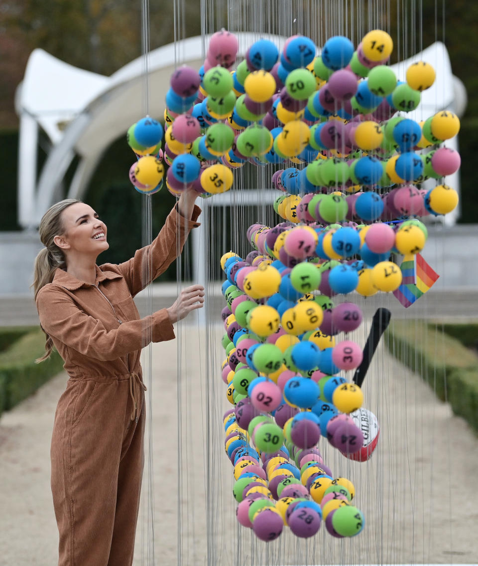 Each installation has been made from more than 636 National Lottery balls, which represent the 636,000 and more organisations that benefit from the funding across the sports, art, heritage and community sectors