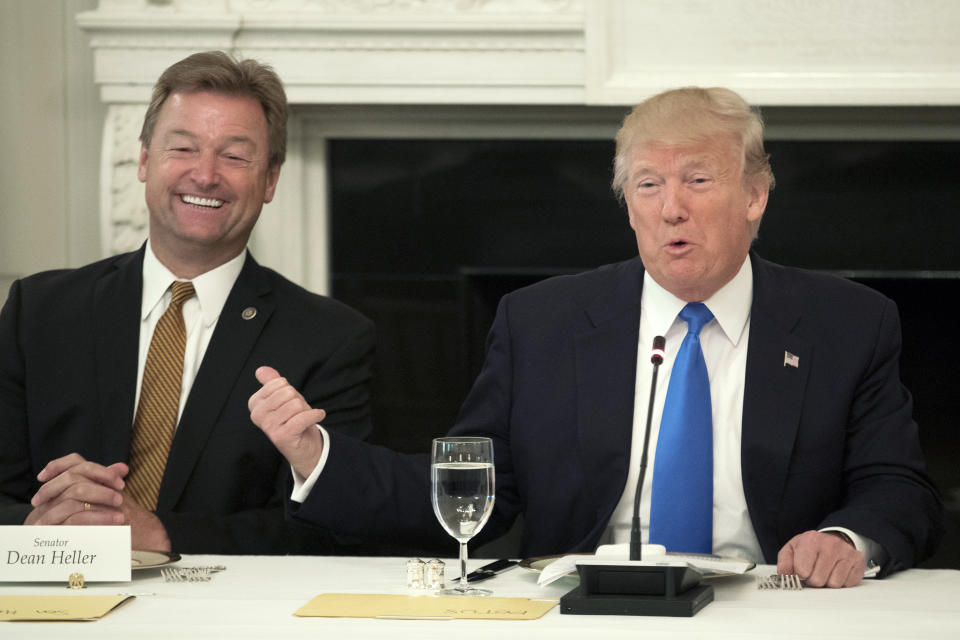 Donald Trump with Sen. Dean Heller