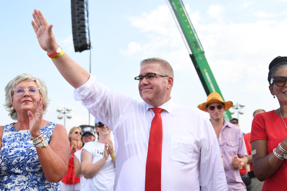 Darren Bailey with supporters