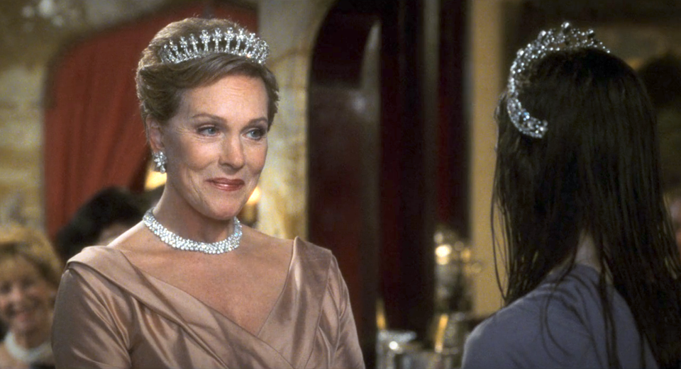 Julie Andrews wearing a tiara