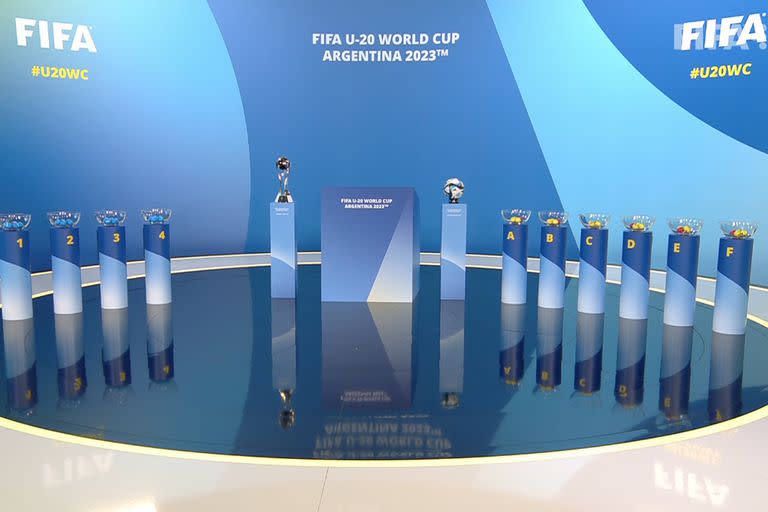 La imagen previa al sorteo del Mundial Sub 20, que se realizará en unos minutos en Zúrich (Suiza)