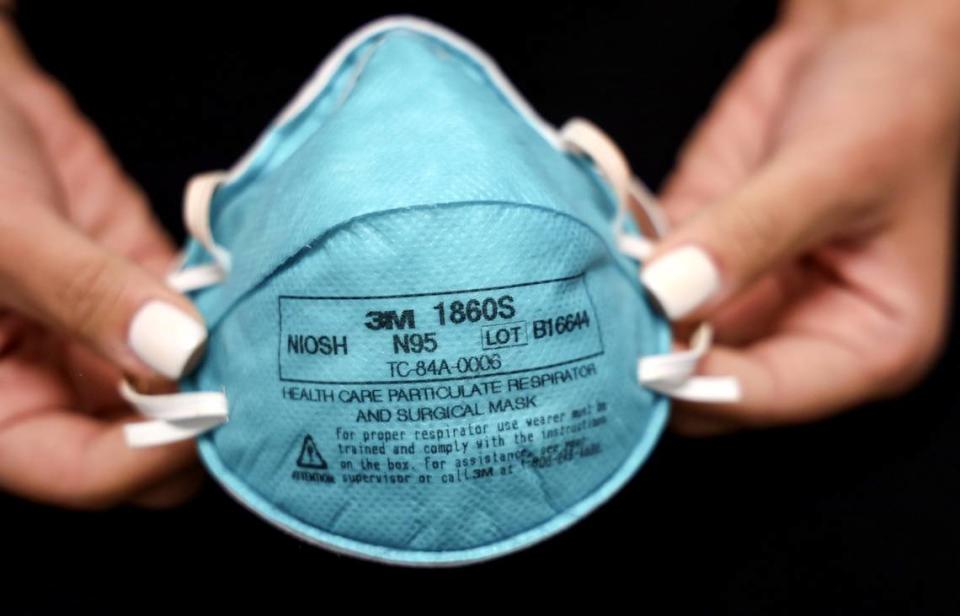 This is the N95 respirator that is an essential element of personal protective equipment for healthcare workers who are treating COVID-19 patients.