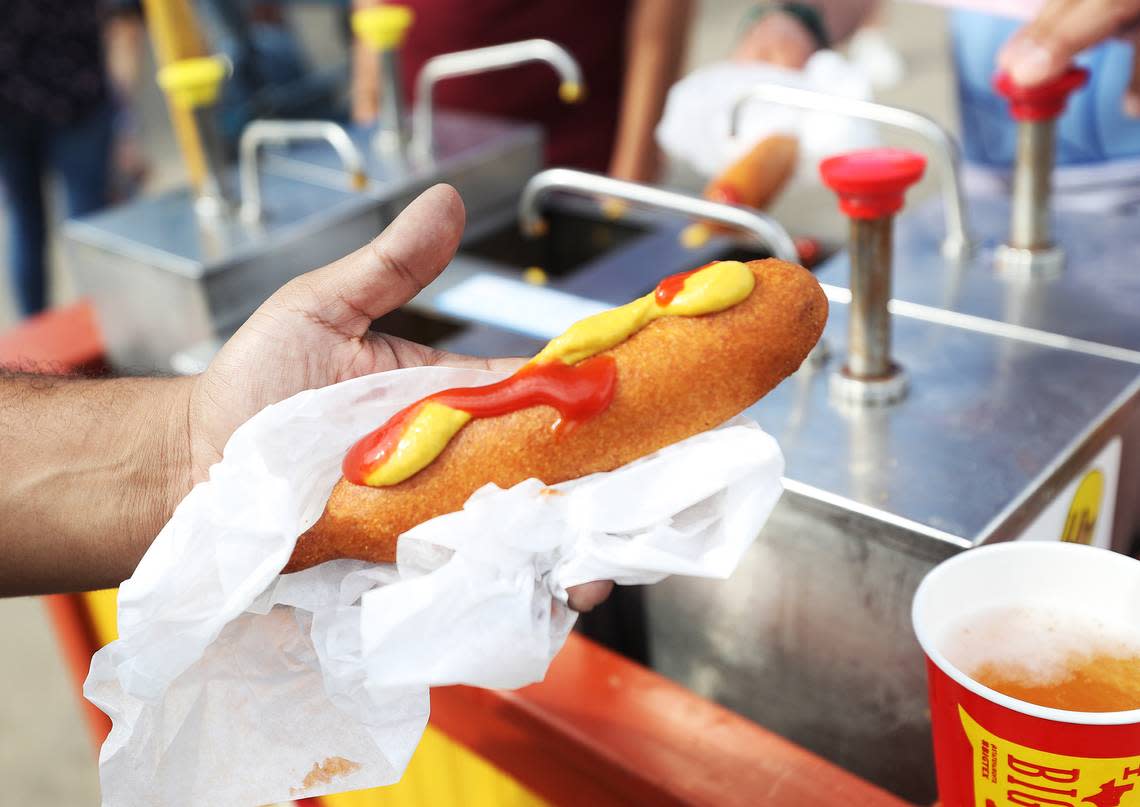 Fletcher’s Original Corny Dogs are one of the iconic food items at the State Fair of Texas.