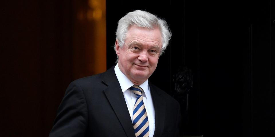 Britain's Secretary of State for Exiting the European Union David Davis leaves 10 Downing Street, London, January 29, 2018.