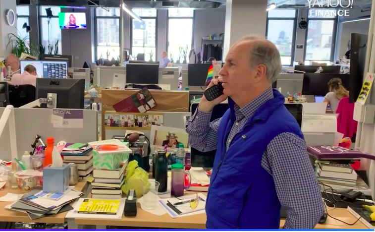 Yahoo Finance's Andy Serwer had to procure a flip phone for this experiment.