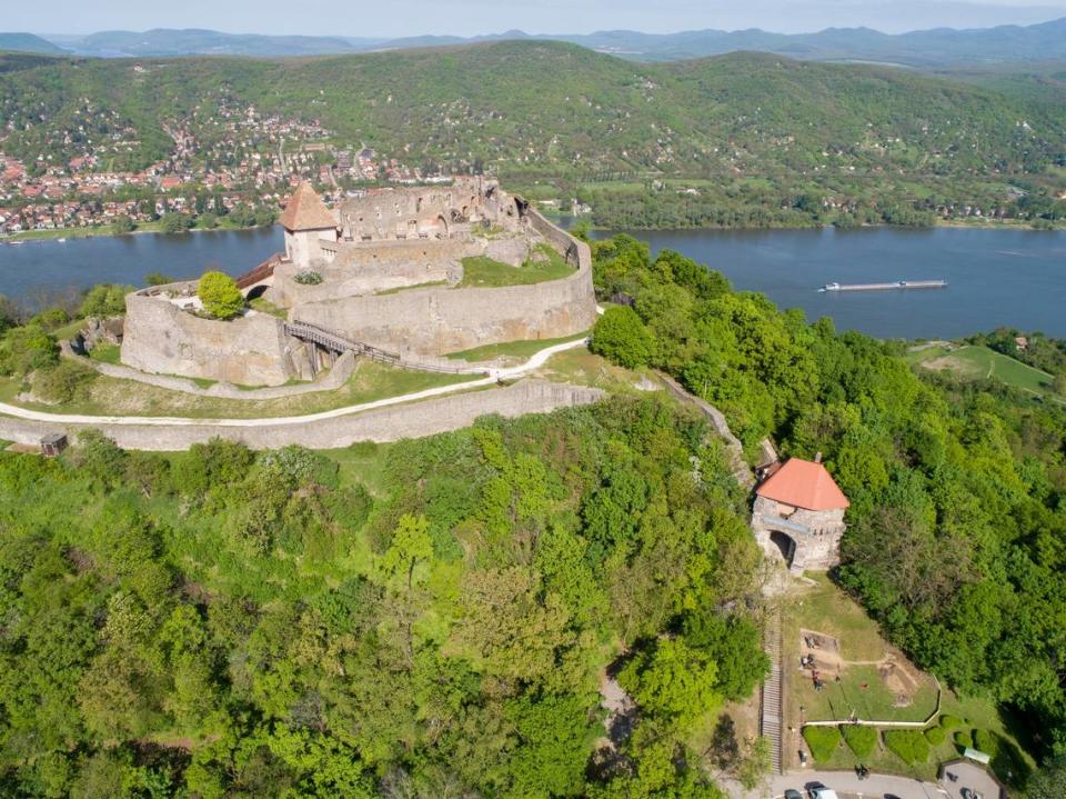 Visegrád castle as seen from above.
