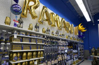 Ramadan decorations are displayed at a Party City store in Dearborn, Mich., on Thursday, March 23, 2023. More businesses are selling Ramadan and Eid items, including DIY kits, lanterns and napkin holders. It's one of the latest signs of big U.S. retailers catering to American Muslim shoppers. Many Muslim Americans enthusiastically welcomed the recognition, applauding those retailers that are making it easier for them to bring their families the cheer that ubiquitously and publicly marks some other faiths' holidays. (AP Photo/Carlos Osorio)