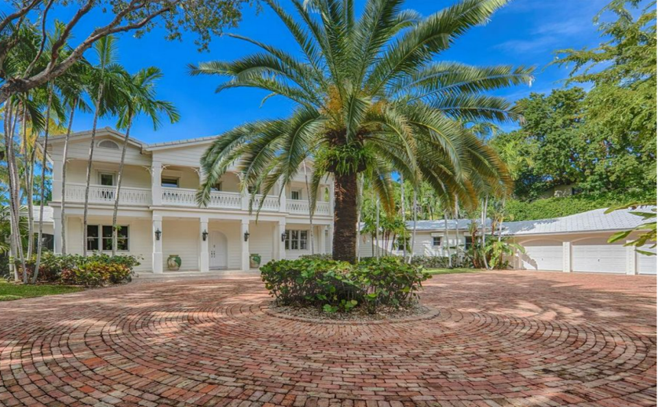 Emilio and Gloria Estefan sold their residence at 1 Star Island for $35 million. Above: A look outside of the main house.