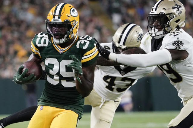 Olave has 20-yard TD catch in Saints' 20-10 loss to Packers