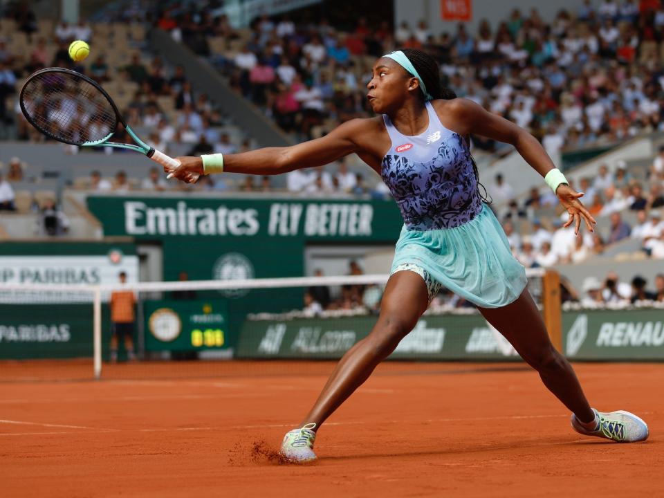 Coco Gauff at the 2022 French Open.