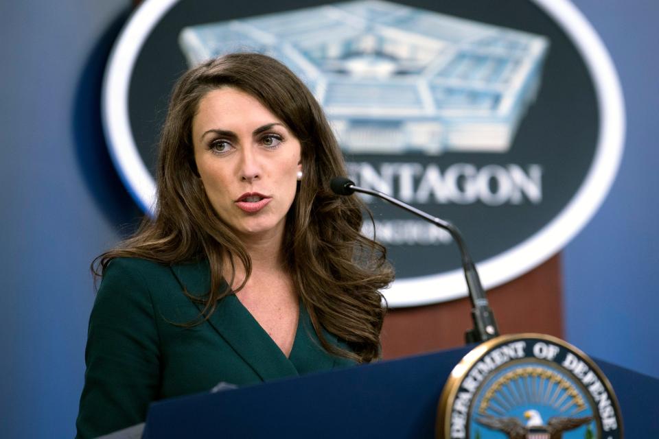 Pentagon Press Secretary Alyssa Farah briefs the press