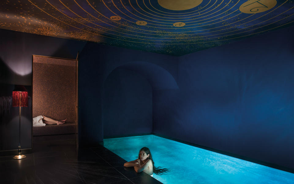 <p>The pool and hammam at the spa.</p>