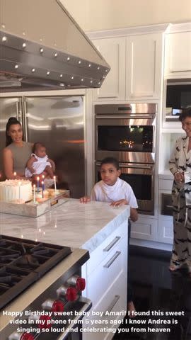 <p>Kim Kardashian Instagram</p> Kim Kardashian shared a video from Amari's birthday five years ago.